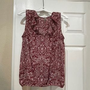Loft outlet ruffle tank